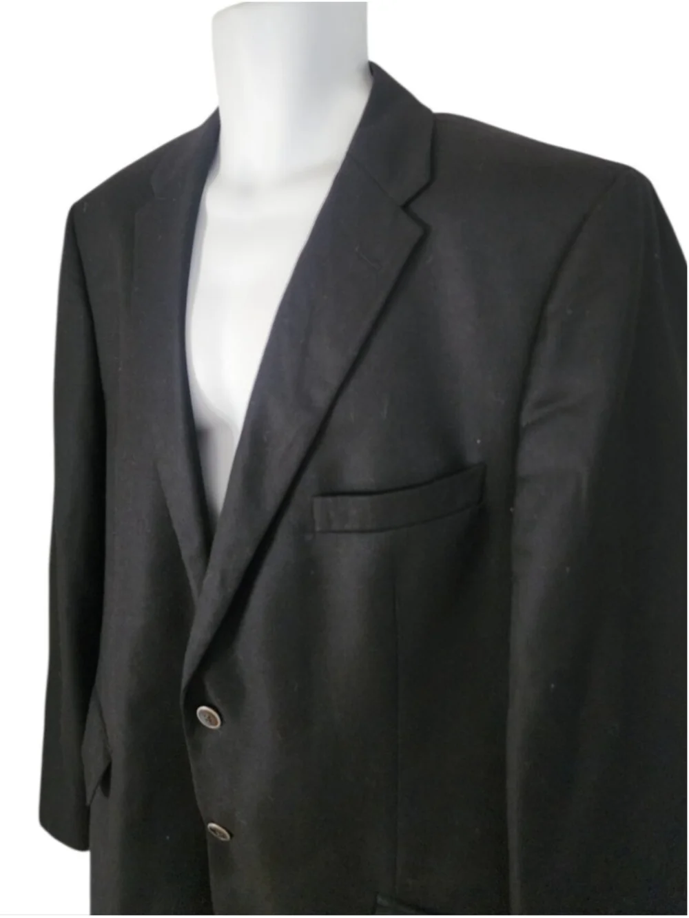 Saks Fifth Avenue Loro Piana Super 120s Wool Black Blazer 46L